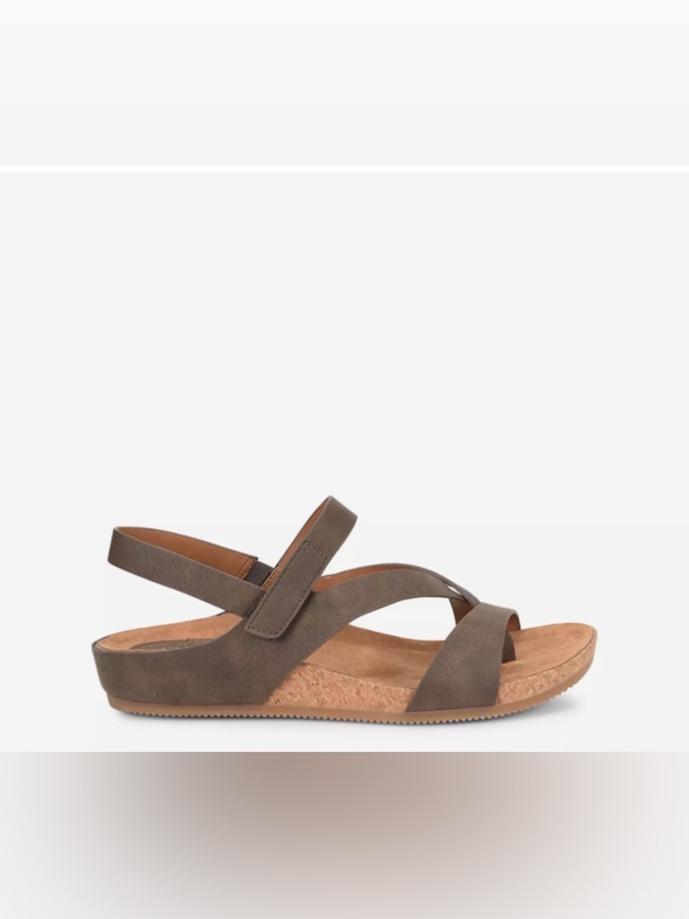 Eurosoft Gianetta Wedge Sandal Dark Brown Size 7.5